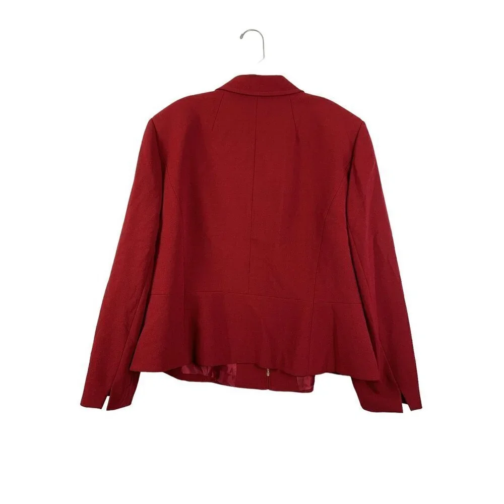 Tahari Arthur S. Levine Women's Ruby Red Jacket & Skirt Suit Set